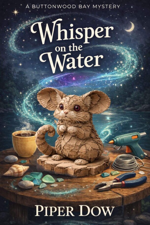 Whisper on the Water by Piper Dow book cover - Buttonwood Bay Mysteries series